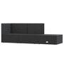 Voir la diapositive 3 : VIDAXL Salon de jardin 3 pcs avec coussins Noir Resine tressee