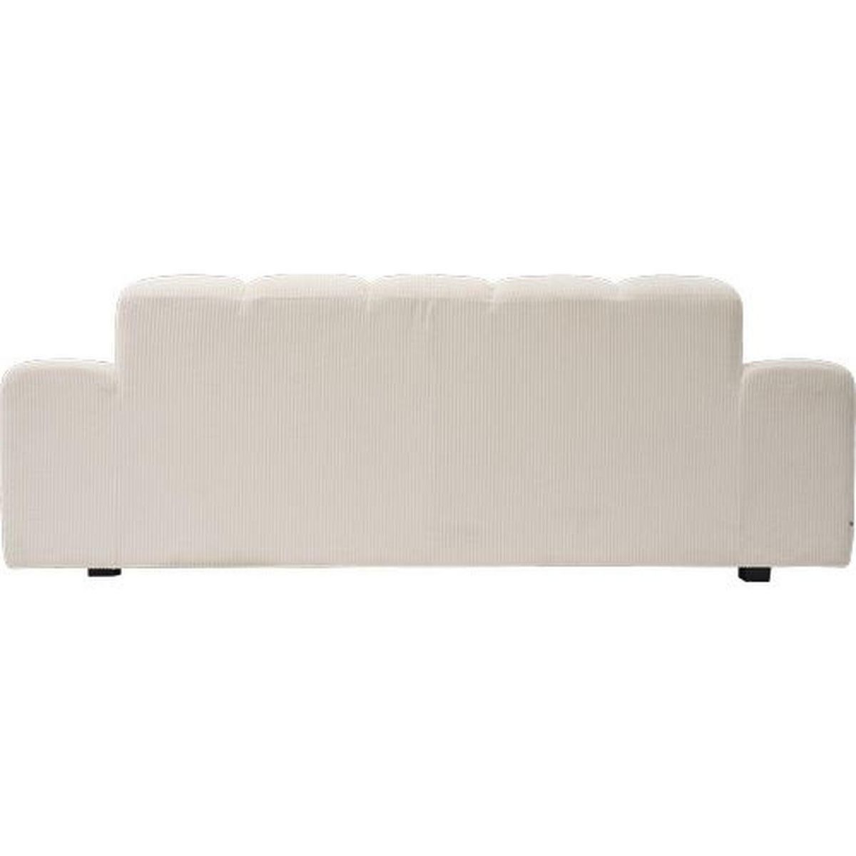 ATMOSPHERA Canapé fixe en tissu côtelé PALMA - 3 places - Ivoire