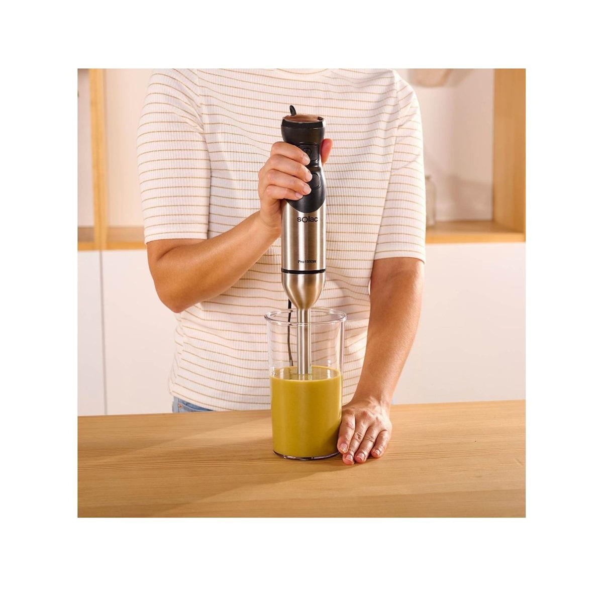 SOLAC Mixeur plongeant 1500w noir/inox brossé - BA5610