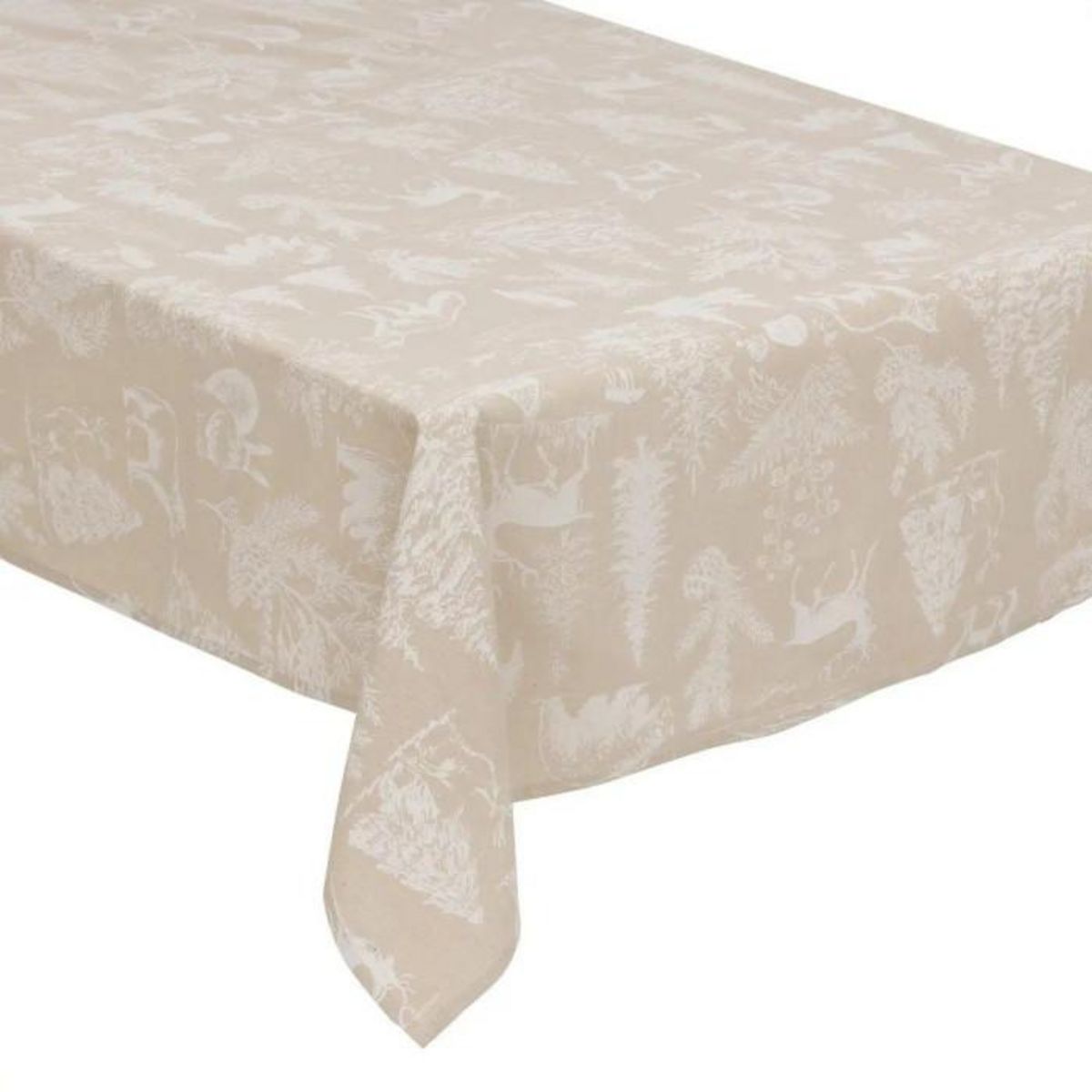 ATMOSPHERA Nappe Déco  Animaux  140x240cm Beige