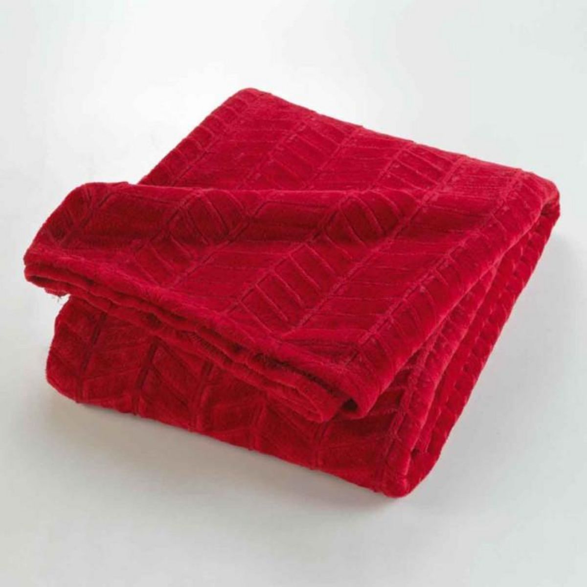 Paris Prix Plaid Flanelle Uni  Arya  180x220cm Carmin