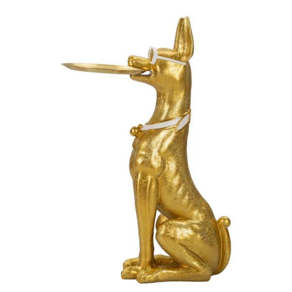 Paris Prix Vide-Poche Statue Chien  Muscle  91cm Or