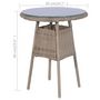 Voir la diapositive 6 : VIDAXL Ensemble bistro 3 pcs coussins oreillers Resine tressee Marron
