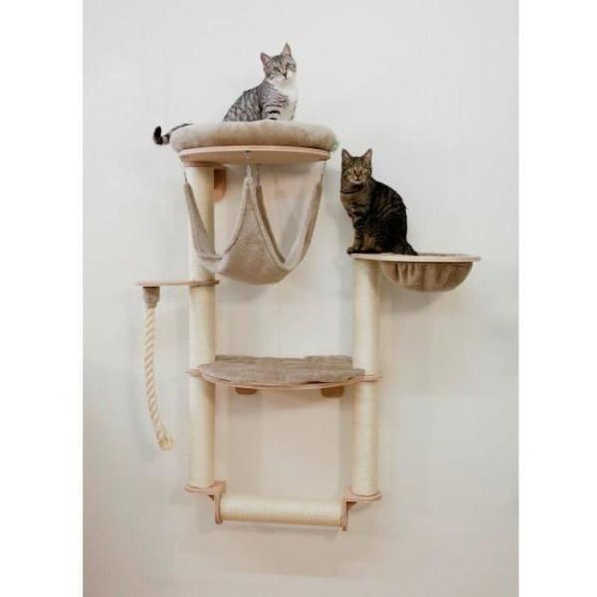 Voir la diapositive 4 : KERBL Arbre a chat mural - H. 138 cm - Dolomit Grappa Pro - KERBL - Taupe