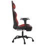 Voir la diapositive 4 : VIDAXL Chaise de jeu avec repose-pied Noir et rouge Similicuir