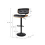 Voir la diapositive 4 : Rendez vous déco Chaise de bar réglable 65/86 cm en cuir synthétique noir-Melchior