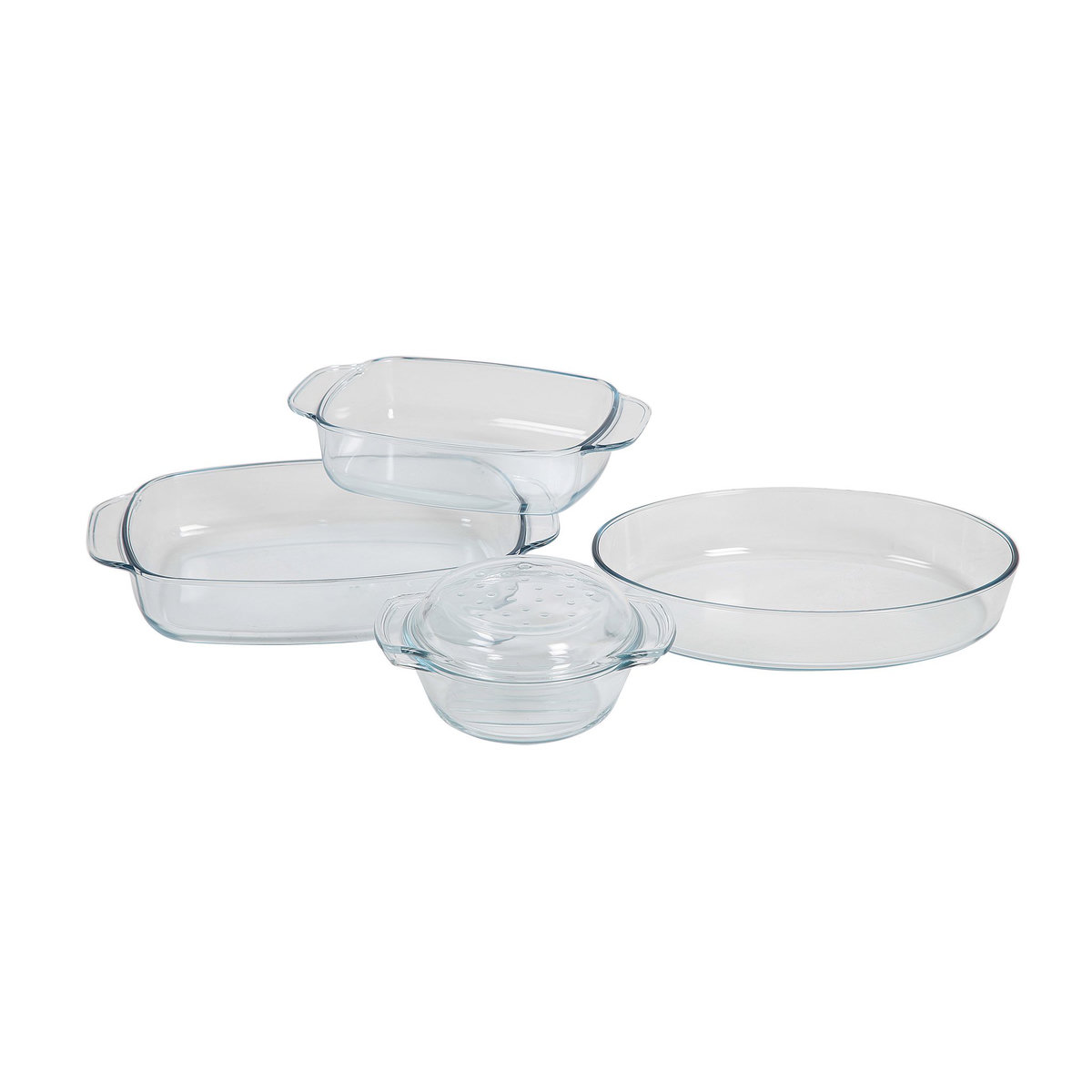 Lot de 4 plats à four en verre de borosilicate