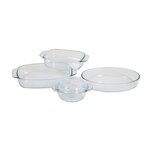 Lot de 4 plats à four en verre de borosilicate