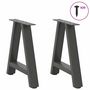 Voir la diapositive 3 : VIDAXL Pieds de table basse forme de A 2 pcs anthracite 50x(42-43) cm
