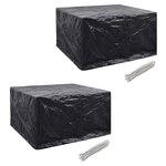 VIDAXL Housses de salon de jardin 2 pcs Rotin 8 œillets 172x113 cm
