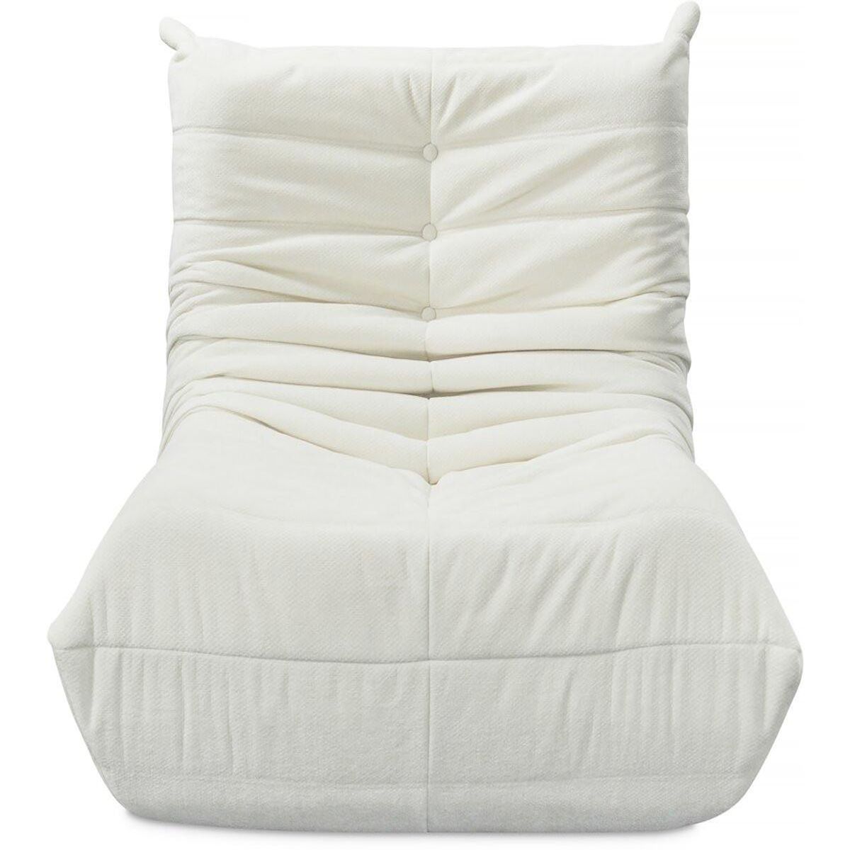 Habitat et Jardin Chauffeuse en tissu chenille  Velasca  - 95 x 100 x 75 cm - Crème