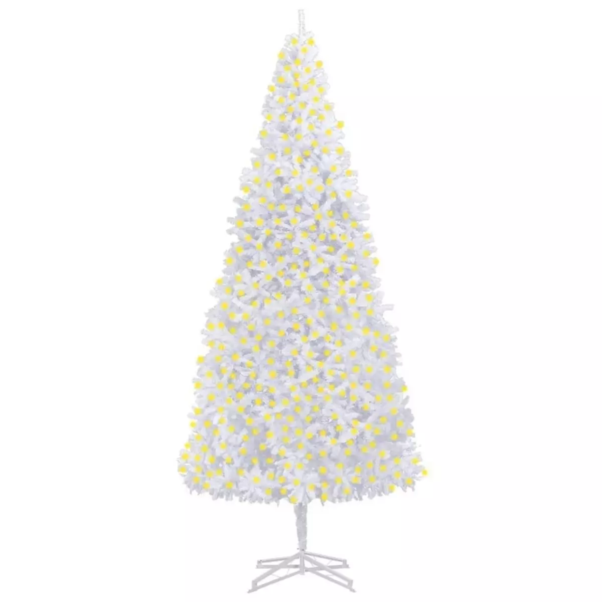 VIDAXL Arbre de Noël artificiel pre-eclaire 500 cm blanc