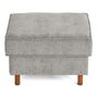 Voir la diapositive 5 : LISA DESIGN Jake - pouf en tissu velours relief - pieds en bois foncé