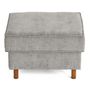Voir la diapositive 5 : LISA DESIGN Jake - pouf en tissu velours relief - pieds en bois foncé