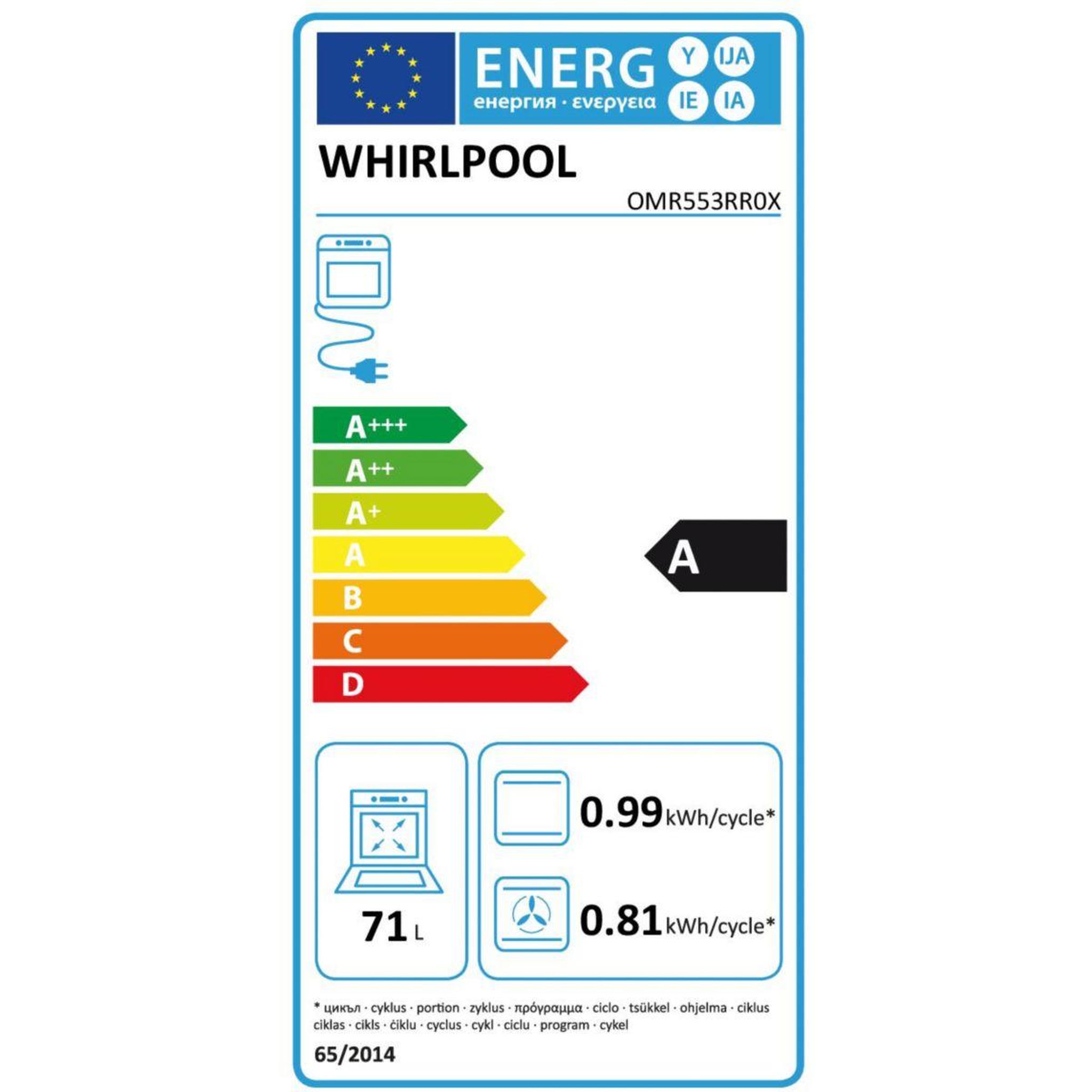 Voir la diapositive 6 : Whirlpool Four encastrable omr553rr0x