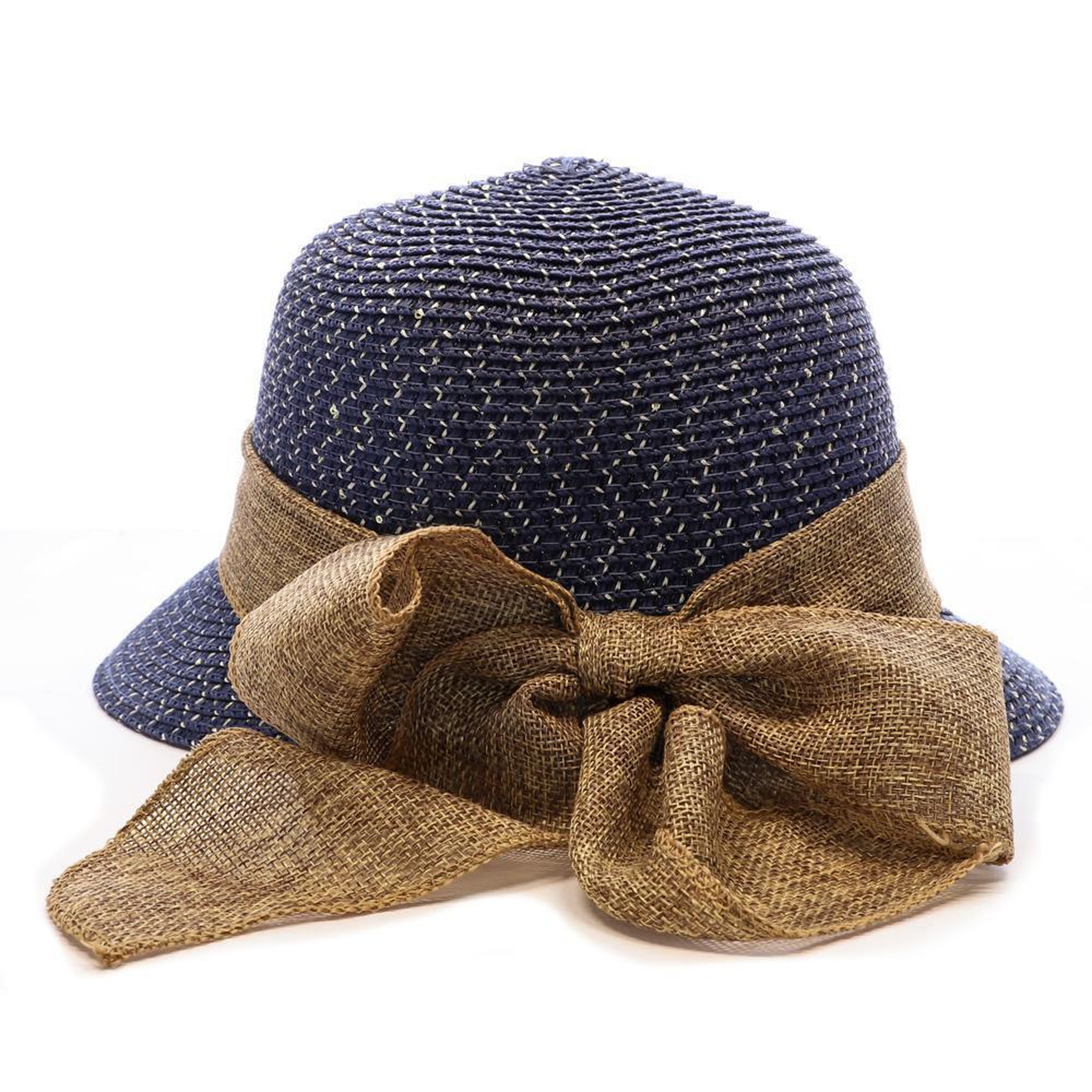 Voir la diapositive 5 : Vero Moda Chapeau de soleil en paille bleu marine via lorenzo pan coupe ocean