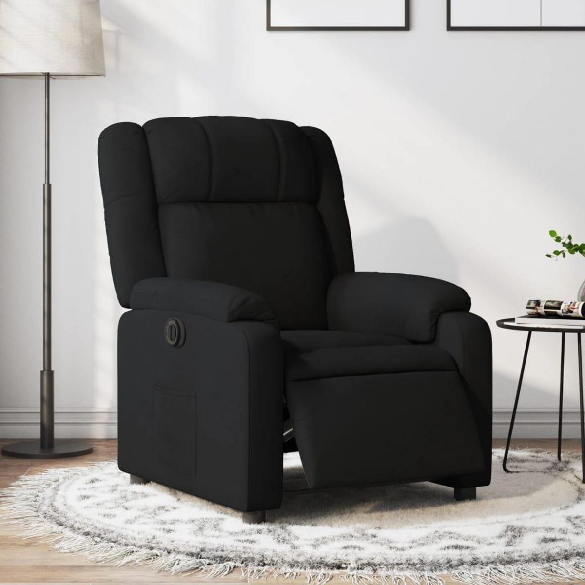 VIDAXL Fauteuil inclinable electrique Noir Tissu