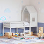 Voir la diapositive 1 : VIDAXL Lit haut sans matelas blanc 80x200 cm bois de pin massif