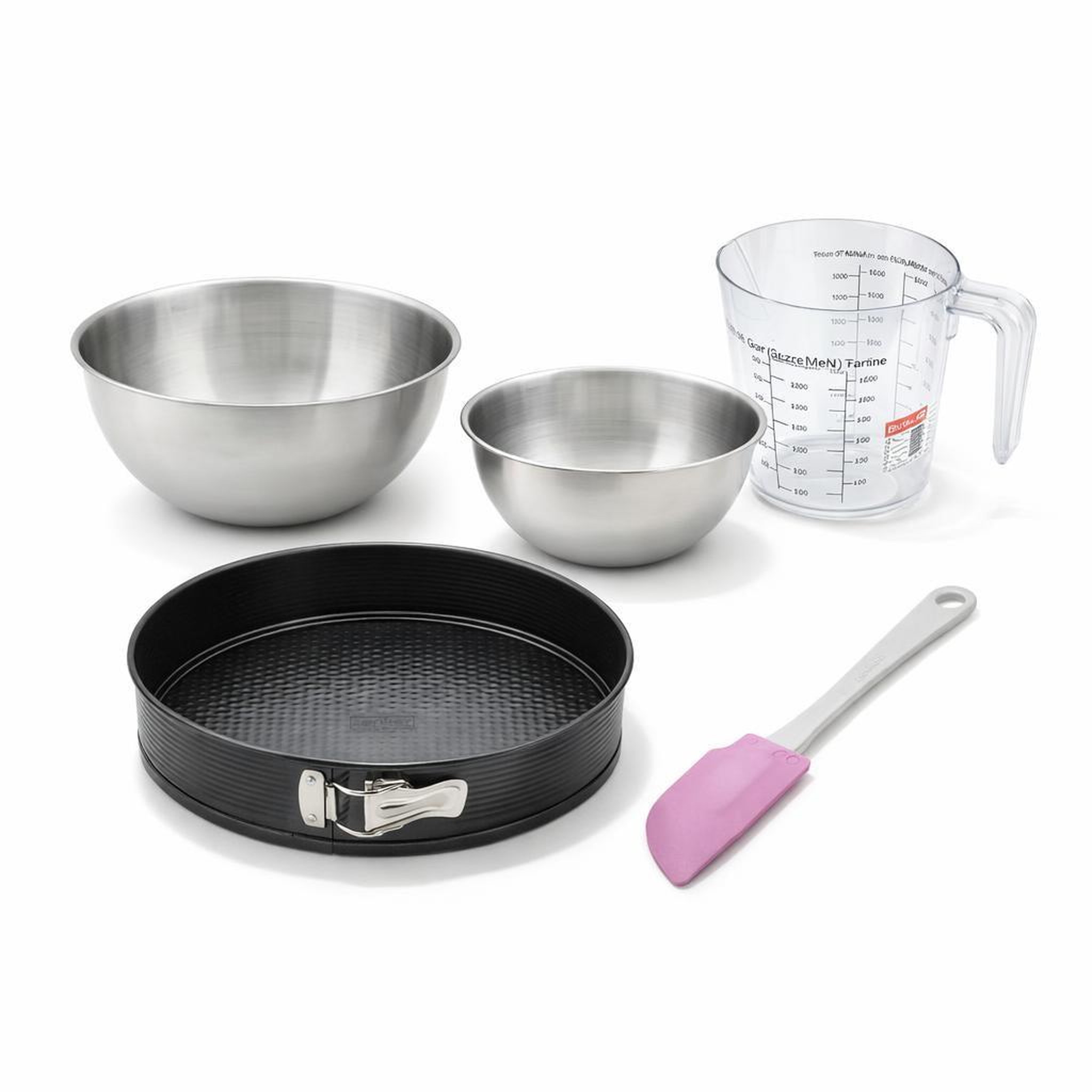 ZENKER Set pâtisserie avec moule à manqué 30 cm, 2 bols à mixer, verre mesureur et spatule zenker