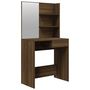 Voir la diapositive 2 : VIDAXL Coiffeuse avec miroir Chene marron 74,5x40x141 cm