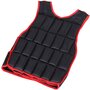 HOMCOM Gilet lesté réglable veste lestée 15 Kg max. poids amovibles entrainement musculation exercice boxe oxford noir rouge