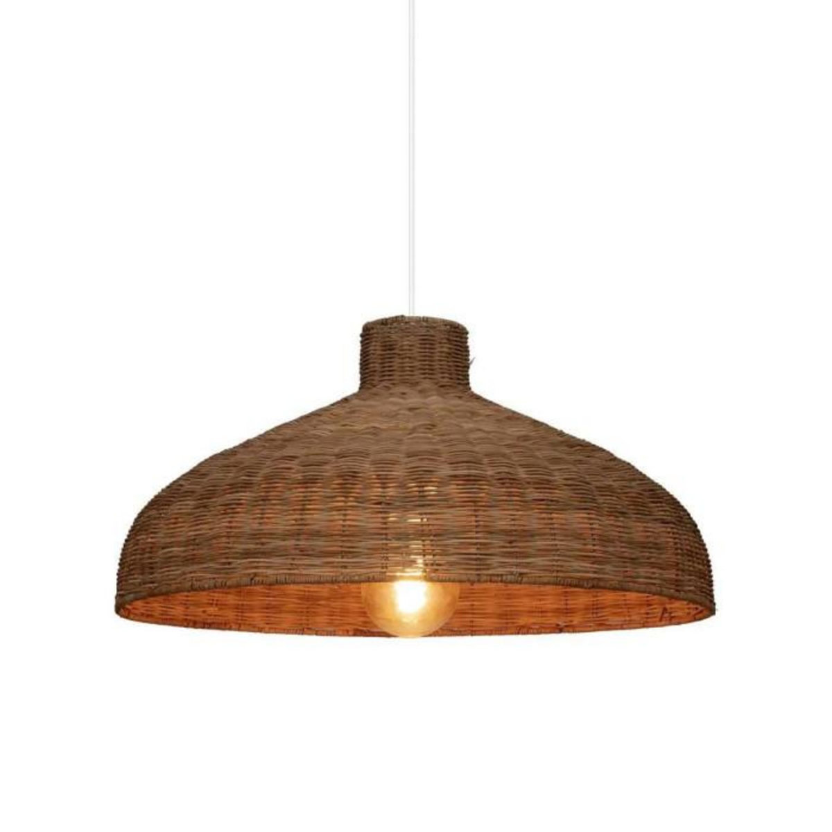 ATMOSPHERA Lampe Suspension en Rotin  Origines  58cm Beige