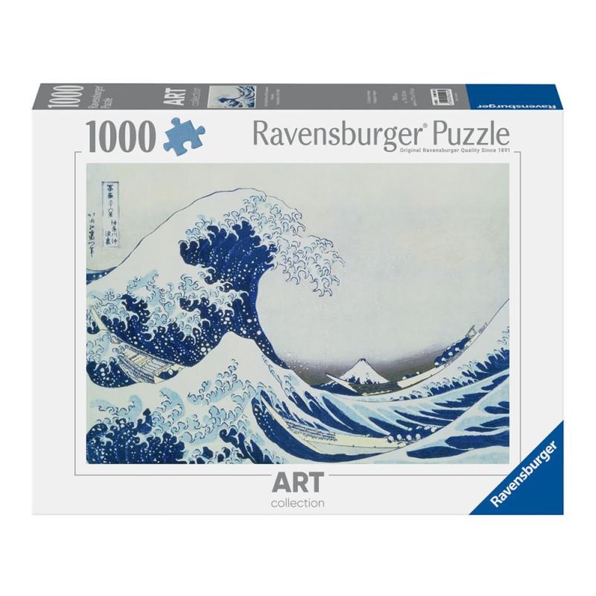 RAVENSBURGER Puzzle 1000 pièces La Grande Vague de Kanagawa – Art japonais – Adulte – Ravensburger