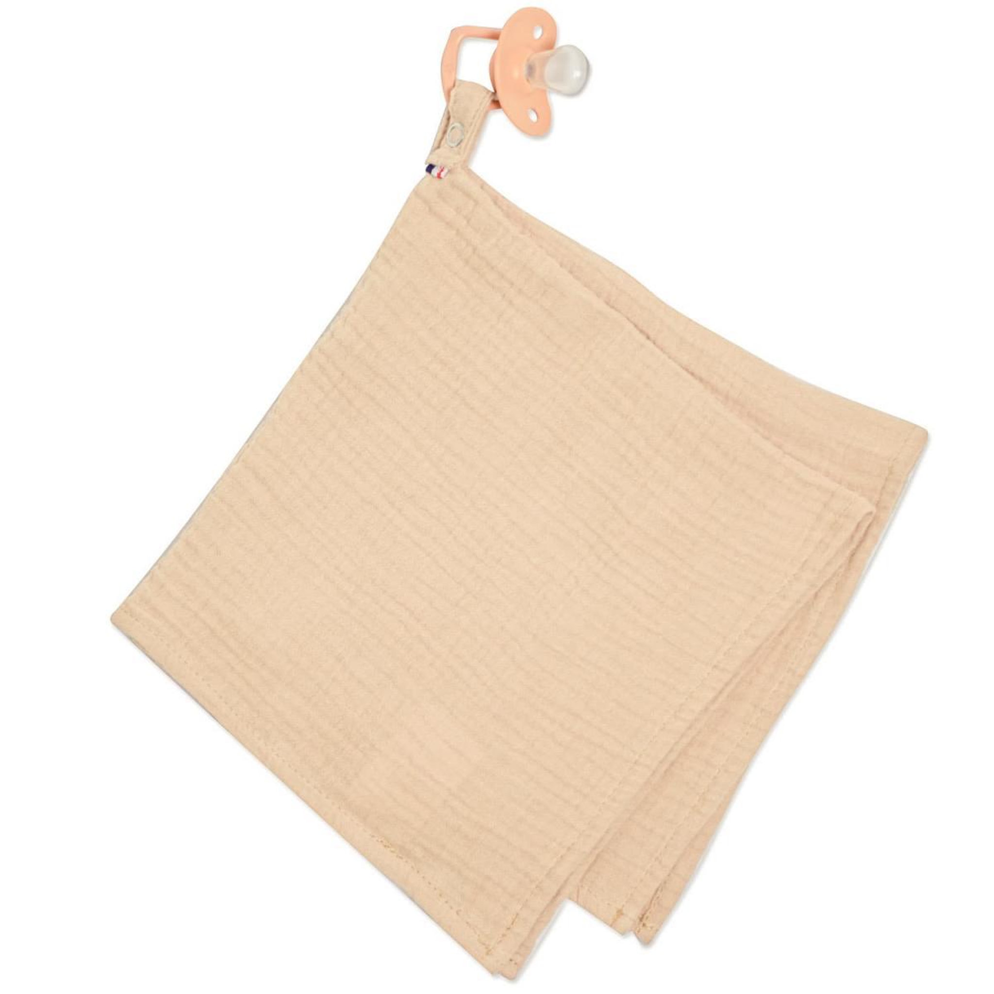 SEVIRA KIDS Doudou lange attache tétine - Jeanne - biscuit