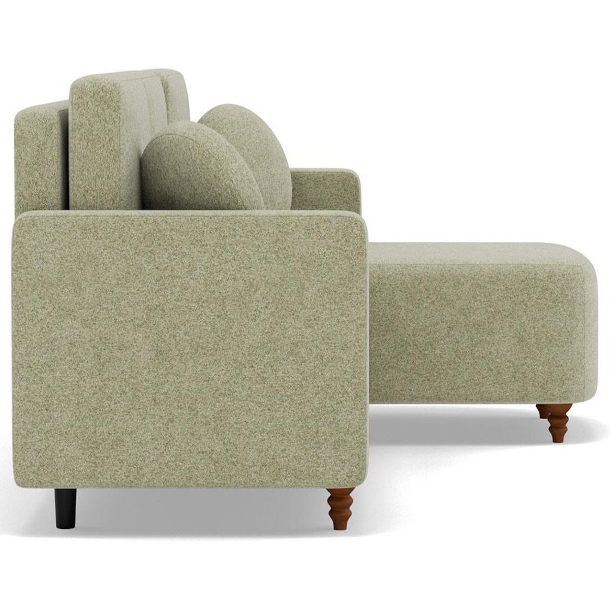 BEST MOBILIER Calypso - canapé d'angle réversible 4 places convertible avec coffre en tissu