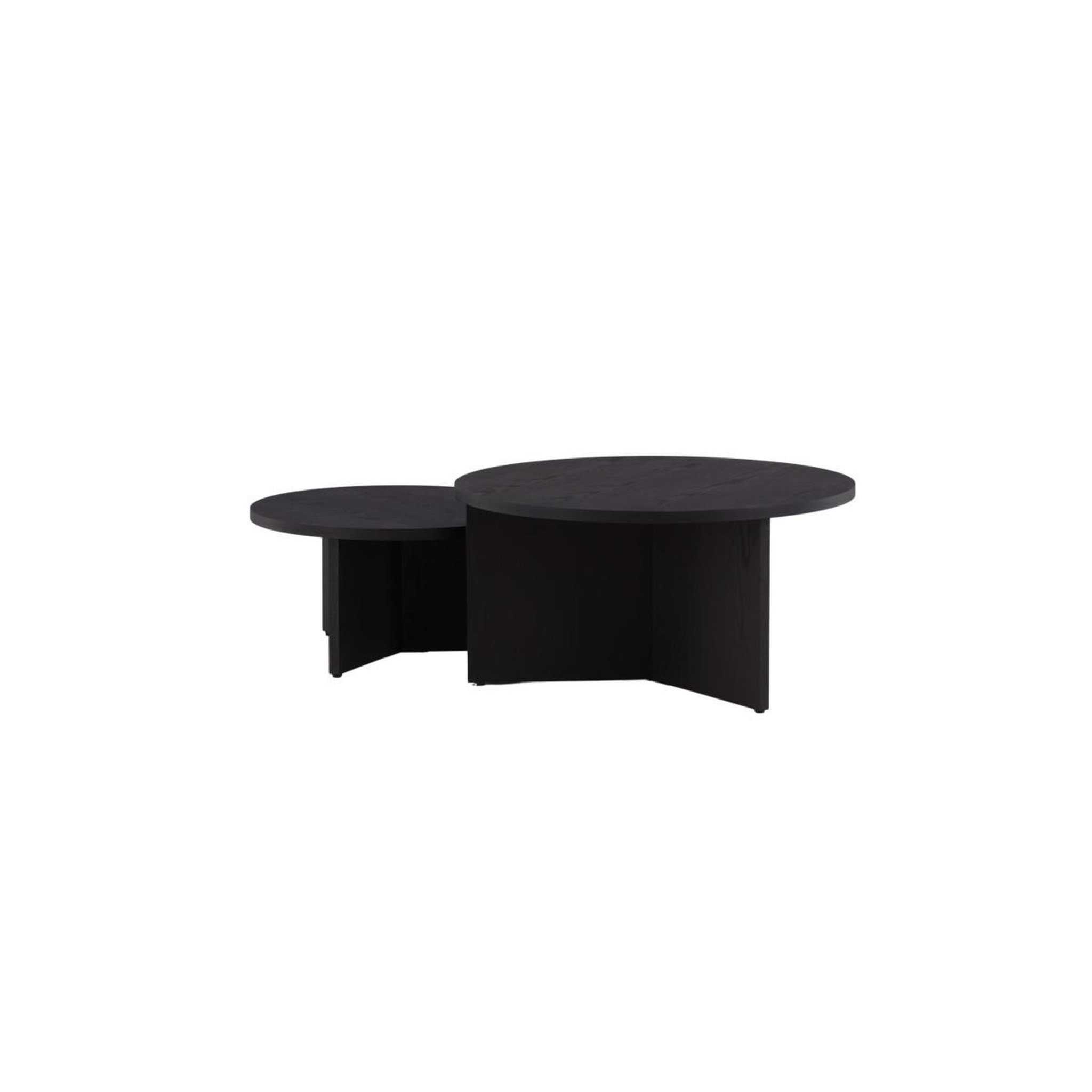 Voir la diapositive 3 : Paris Prix Lot de 2 tables basses design  salto  85cm noir