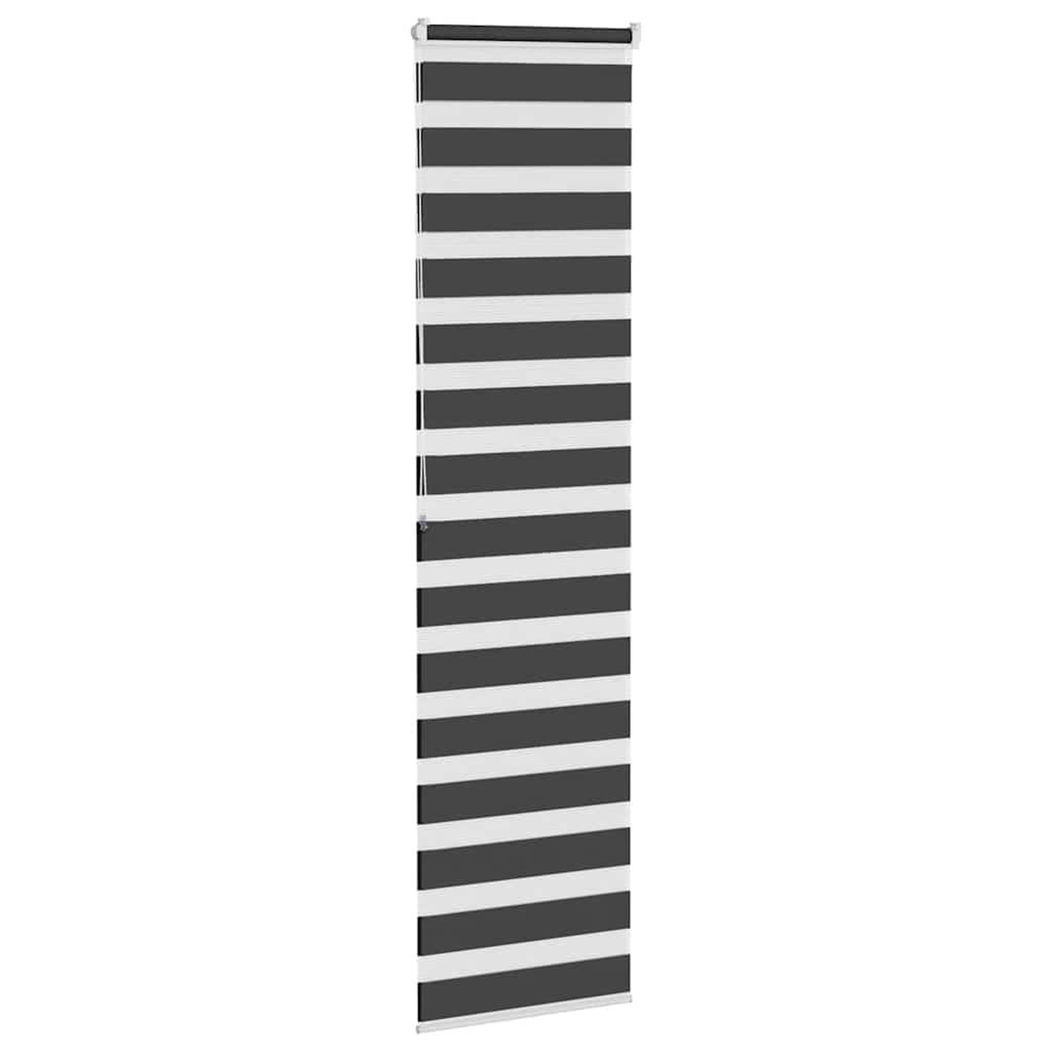 Voir la diapositive 4 : VIDAXL Store zebre noir 55x200 cm largeur du tissu 50,9 cm polyester