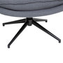 Voir la diapositive 3 : ATMOSPHERA Fauteuil pivotant en tissu et pieds métal HARPER