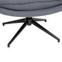 Voir la diapositive 3 : ATMOSPHERA Fauteuil pivotant en tissu et pieds métal HARPER
