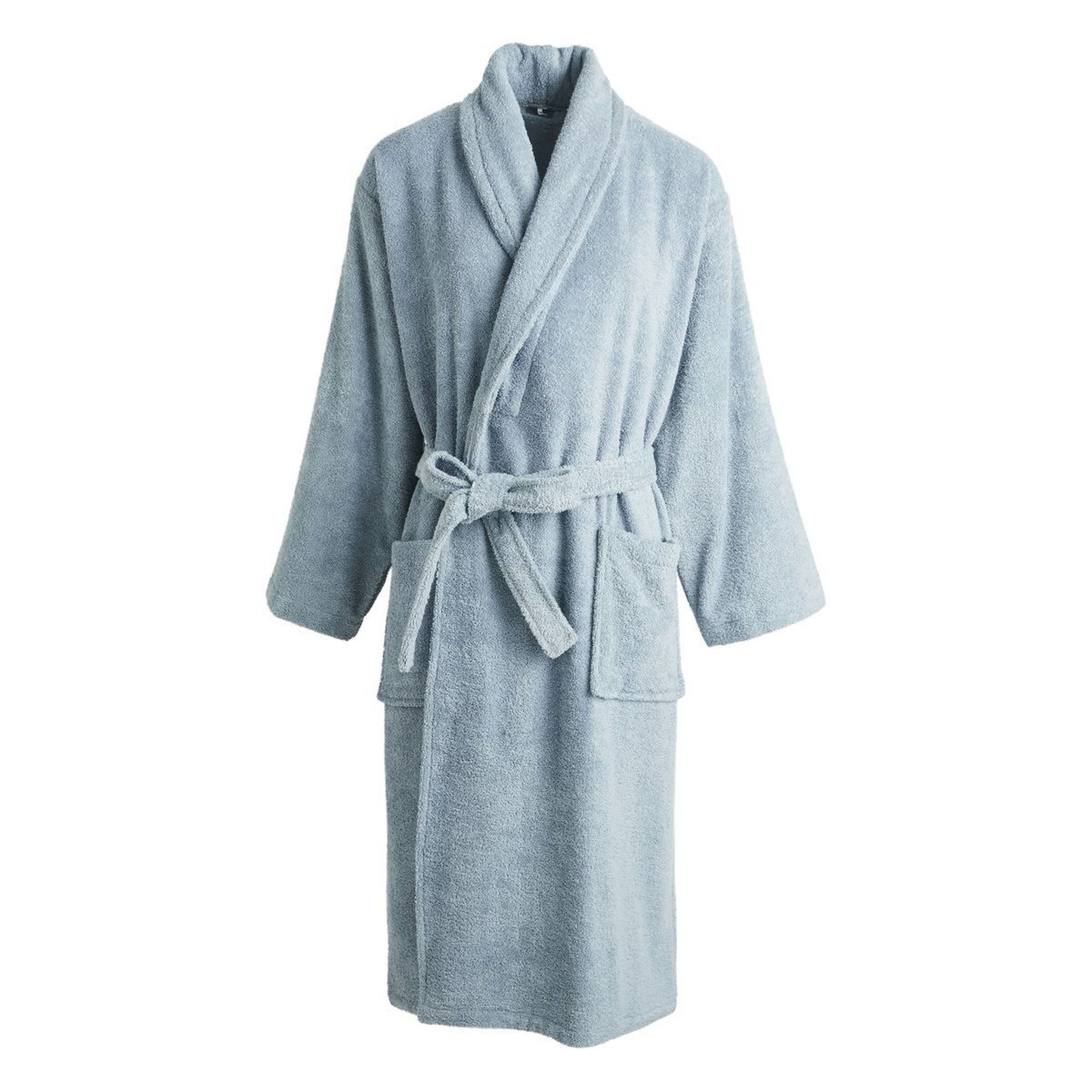 ACTUEL Peignoir col châle uni en coton 