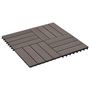 Voir la diapositive 2 : VIDAXL Carreaux de terrasse 22 pcs 30 x 30 cm 2 m^2 WPC Marron fonce