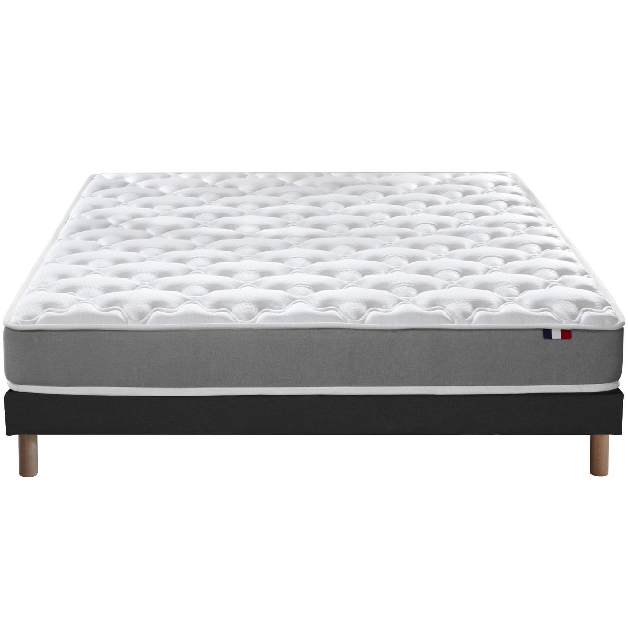Voir la diapositive 1 : IDLITERIE Ensemble matelas mousse ferme réversible ALTO et sommier - confort français