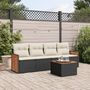 Voir la diapositive 1 : VIDAXL Salon de jardin 5 pcs avec coussins noir resine tressee