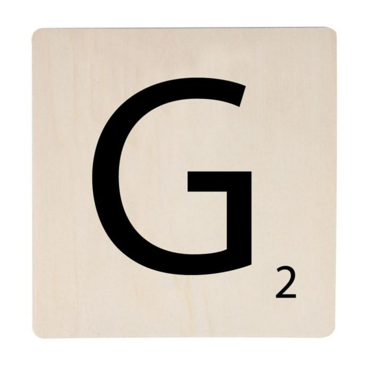 Paris Prix Décoration Murale en Bois  Lettre G  15x15cm Naturel