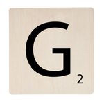 Paris Prix Décoration Murale en Bois  Lettre G  15x15cm Naturel