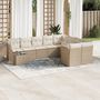 Voir la diapositive 1 : VIDAXL Salon de jardin avec coussins 10 pcs beige resine tressee