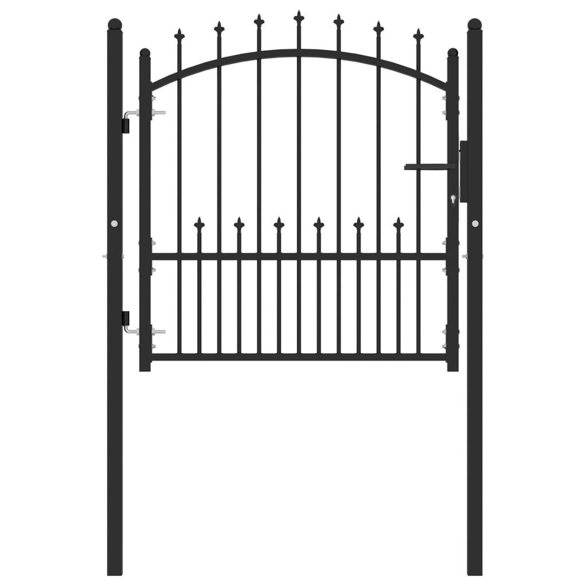 VIDAXL Portail de cloture avec pointes Acier 100x100 cm Noir