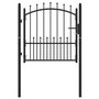 Voir la diapositive 1 : VIDAXL Portail de cloture avec pointes Acier 100x100 cm Noir