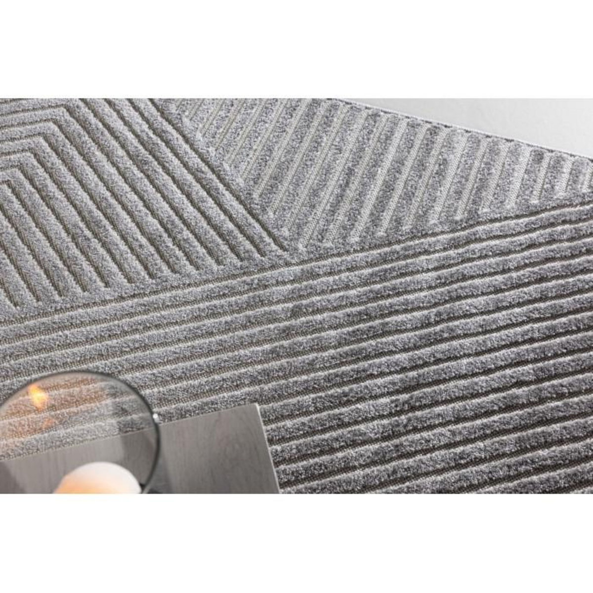 Paris Prix Tapis Déco  Aron Solar  240x340cm Gris