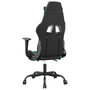 Voir la diapositive 5 : VIDAXL Chaise de jeu avec repose-pied Noir et vert Similicuir