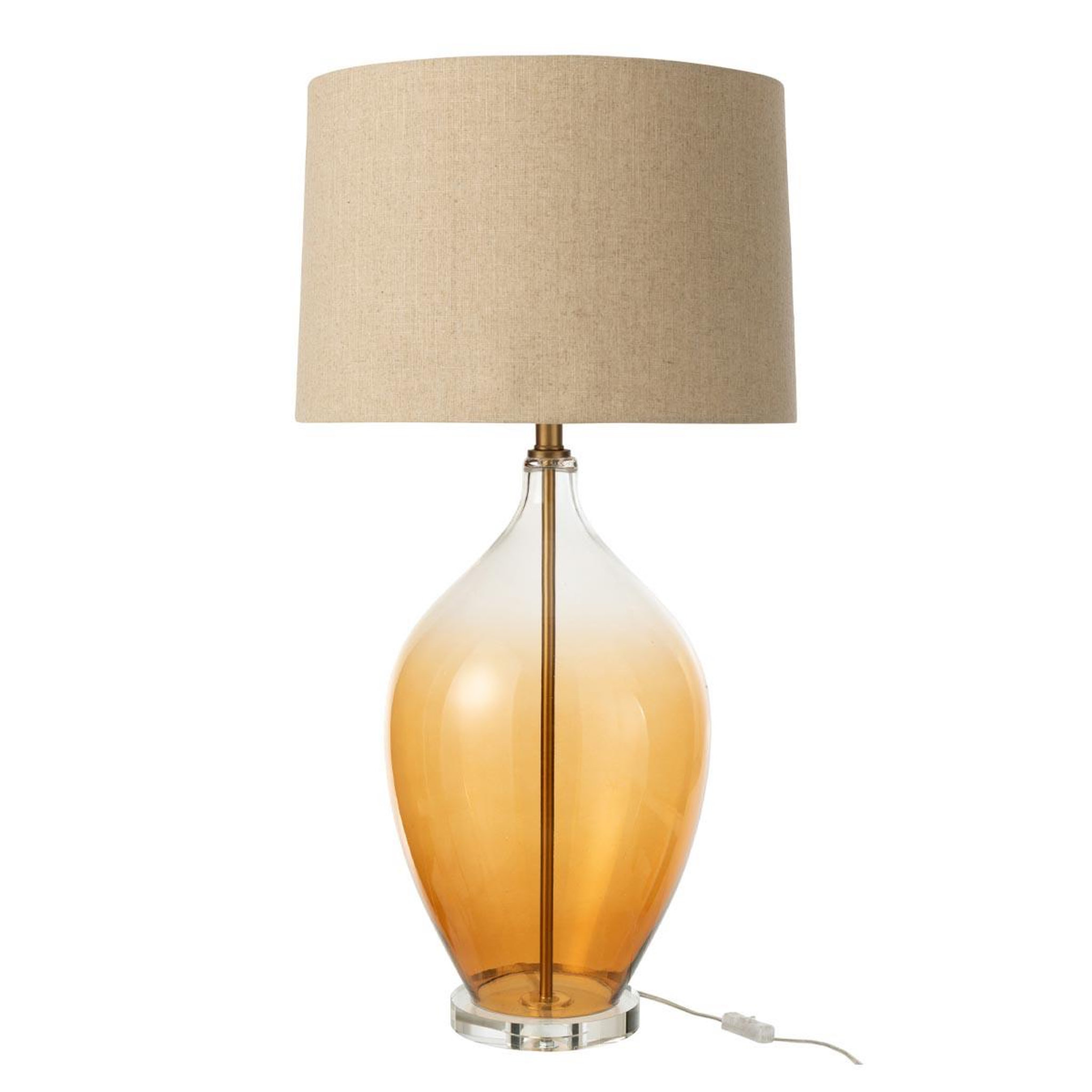 J-LINE Lampe à poser en verre  sharlene  85cm ambre