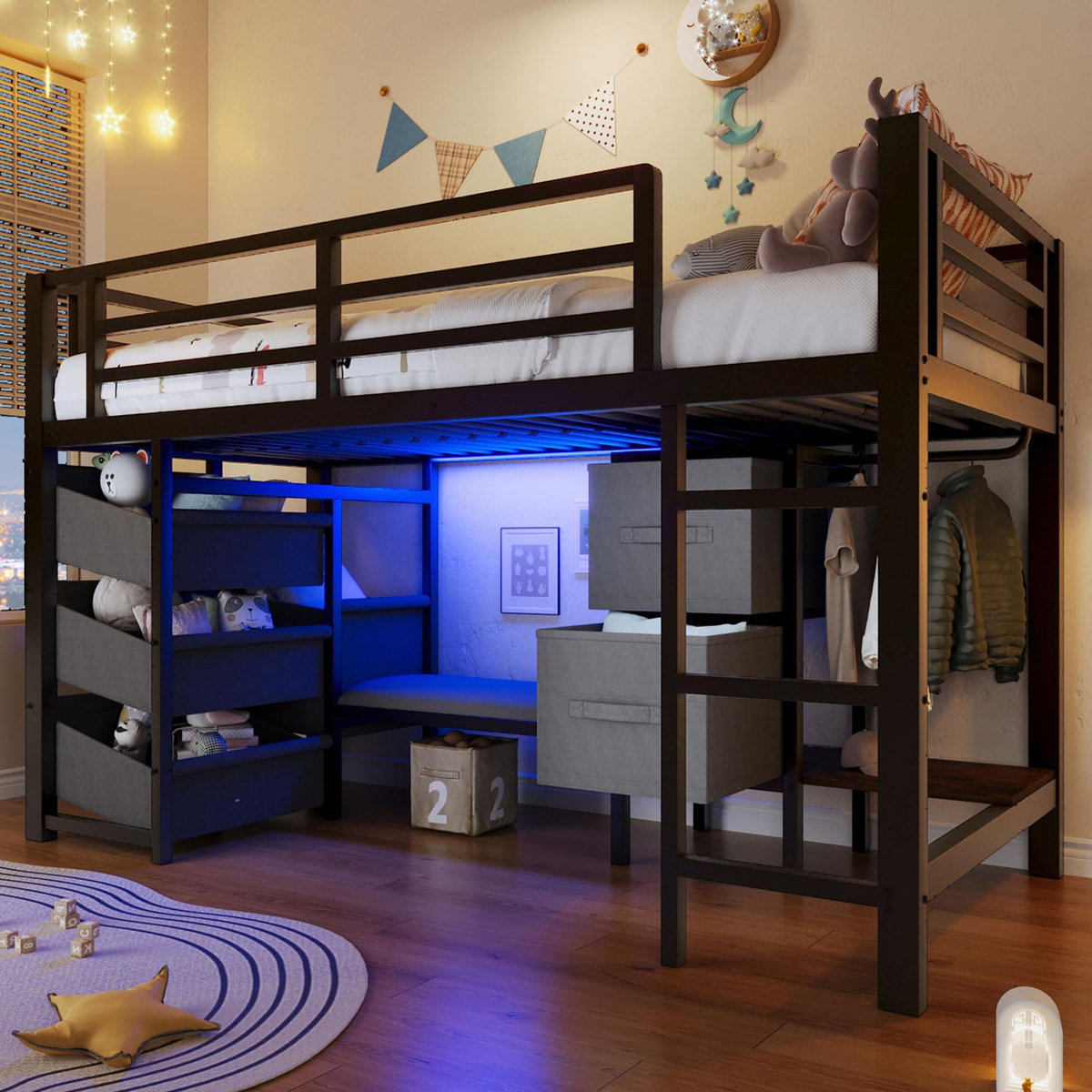 MERAX Lit mezzanine enfant