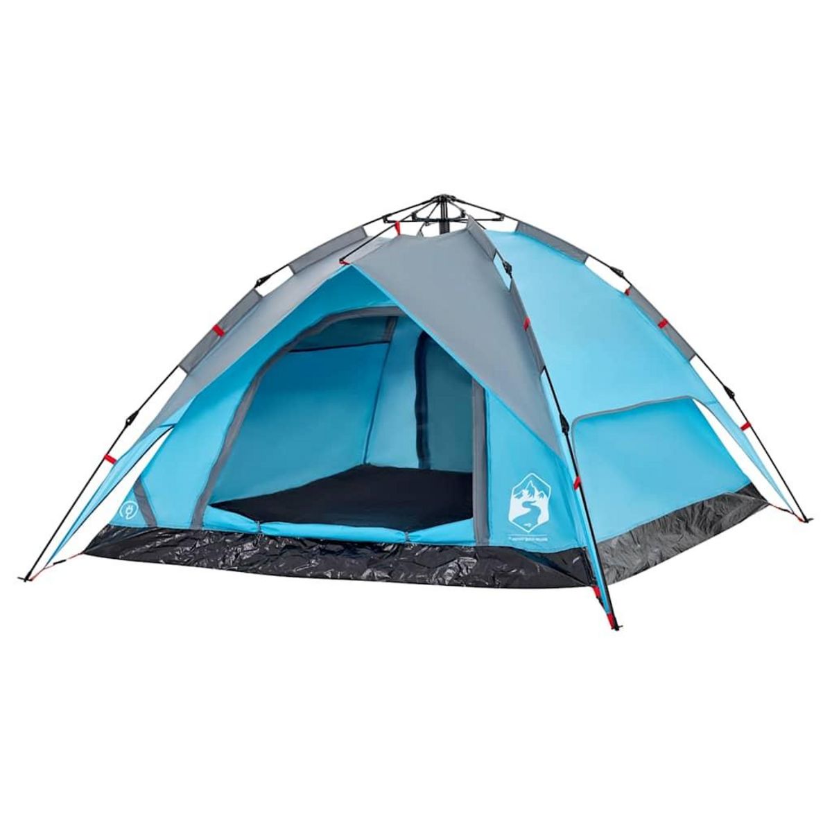 VIDAXL Tente de camping a dome 4 personnes bleu liberation rapide