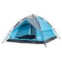 Voir la diapositive 5 : VIDAXL Tente de camping a dome 4 personnes bleu liberation rapide