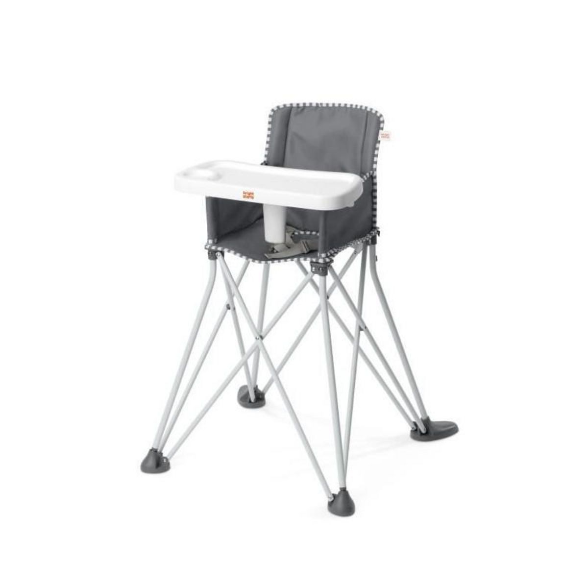Bright Starts BRIGHT STARTS Chaise haute pliable Pop 'N Dine, avec Sac de transport, Tablette porte-gobelet, Déhoussable et lavable