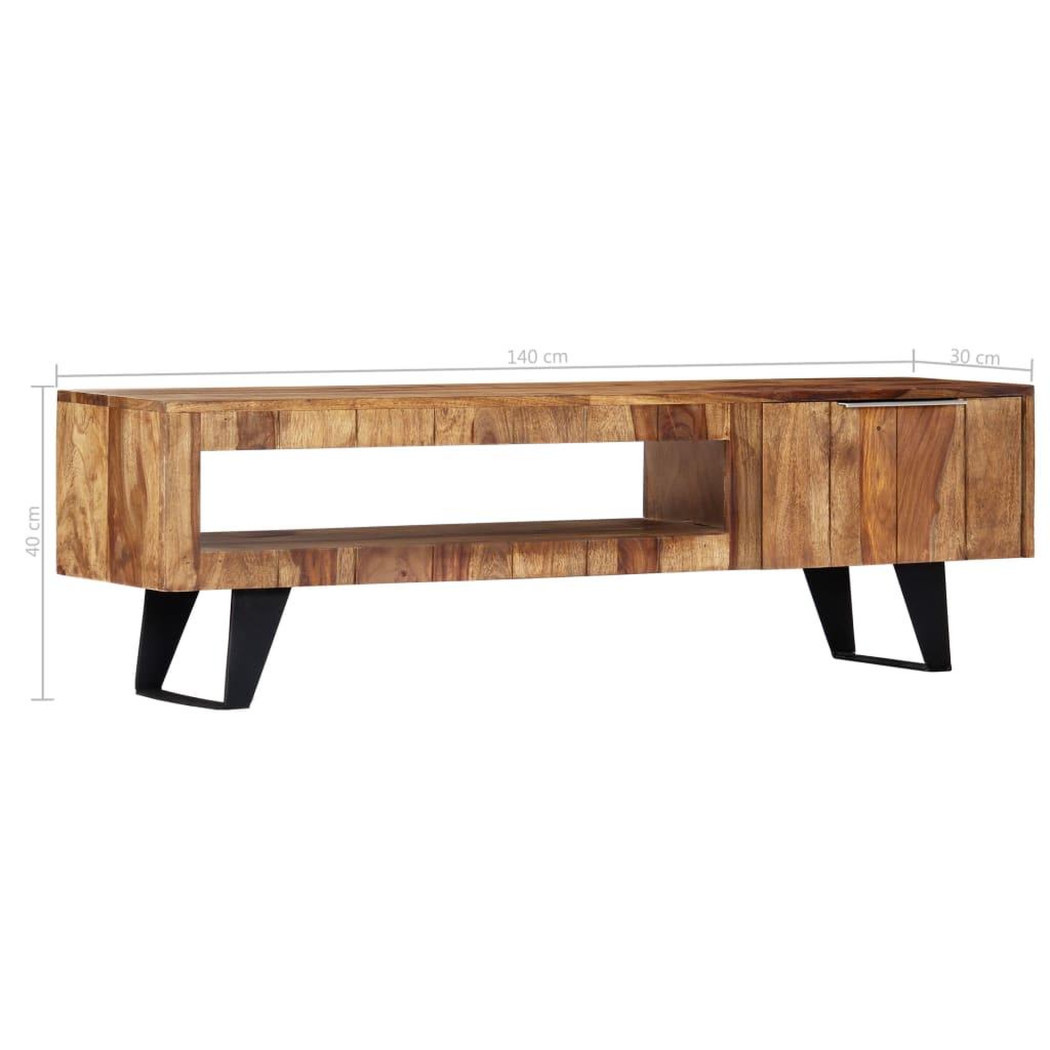 Voir la diapositive 6 : VIDAXL Meuble tv 140x30x40 cm bois massif